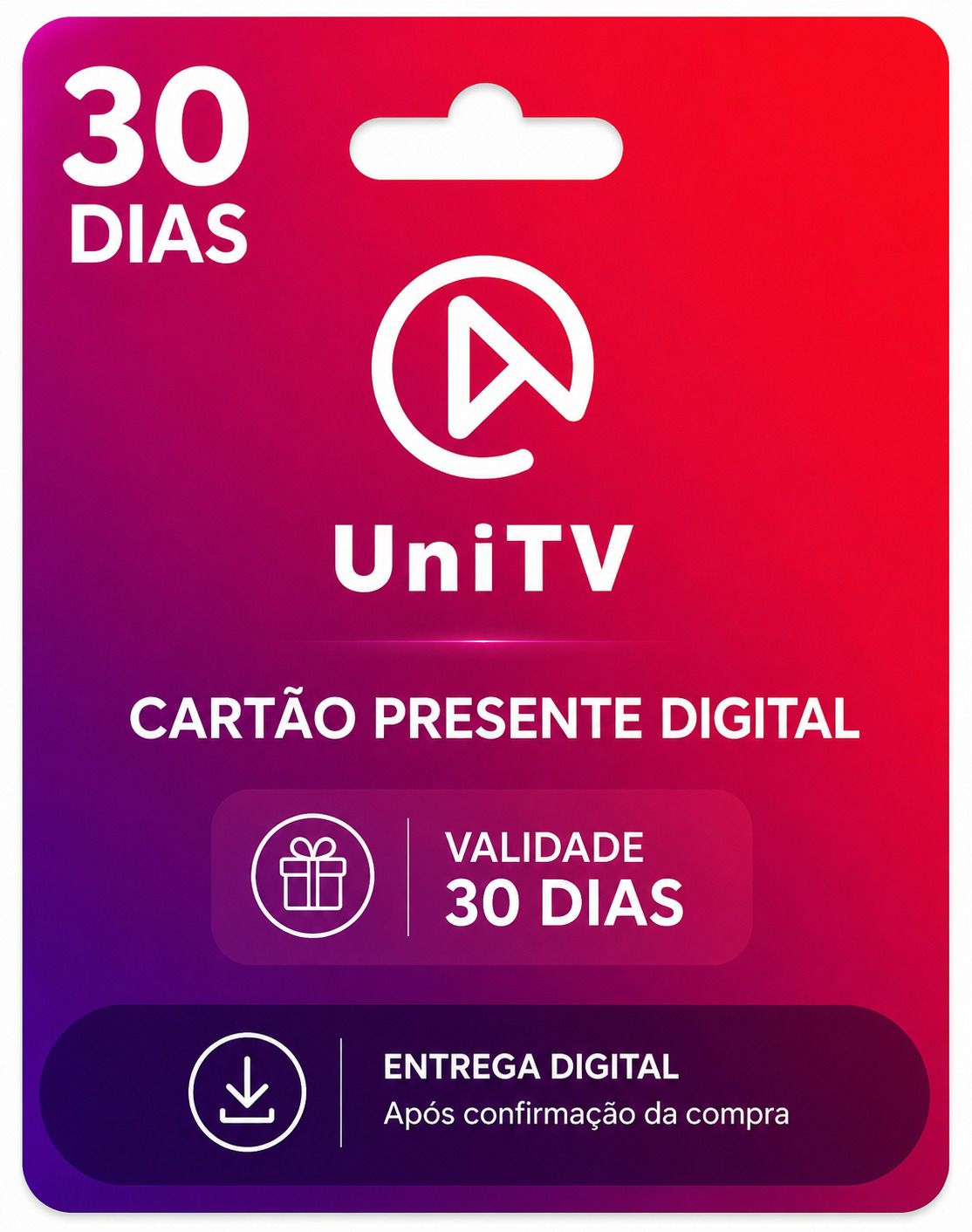Recarga UniTV 30 Dias